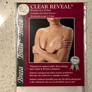 Braza Clear Reveal Strapless Bra! Perfect for Deep Plunge and Backless!